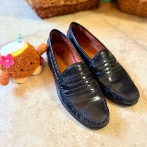 Brass Boot Black Leather Loafers made in Spain